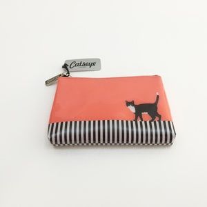 Catseye London Small Zipper Pouch - Cat on Stripes